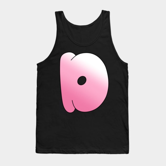 Pink Letter D Tank Top by JennaBunnies